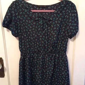 Peaches N Cream nautical anchor lined dress large